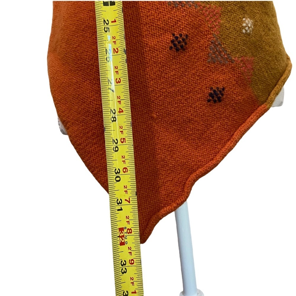 Turtleneck Poncho Lagenlook Handmade Sonoma Thick Wool - Picture 5 of 12